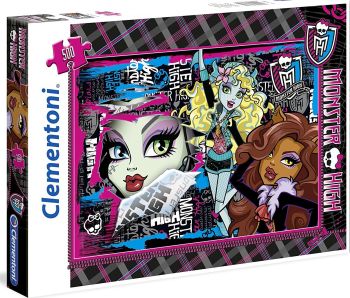 CLE30385 - Puzzle 500 Pièces MONSTER HIGH meuilleur Copine 49 x 36 cm