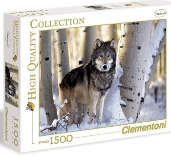 CLE31955 - Puzzle 1500 Pièces Loup en hiver