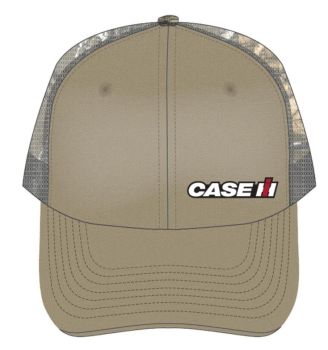 CASCNH104 - Casquette CASE IH Kaki et camouflage en maille