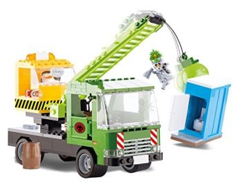 COB26230 - Grue de démolition avec King Julien et Skipper LES PINGOUINS DE MADAGASCAR-230 Pièces