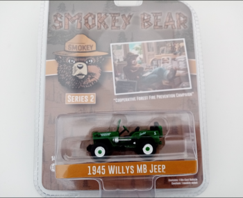 GREEN38040-A - JEEP Willys MB 1945 verte de la série SMOKEY BEAR sous blister