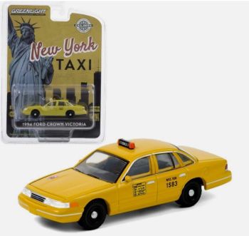 GREEN30206VERT - FORD Crown Victoria TAXI NEW YORK sous blister jantes vertes