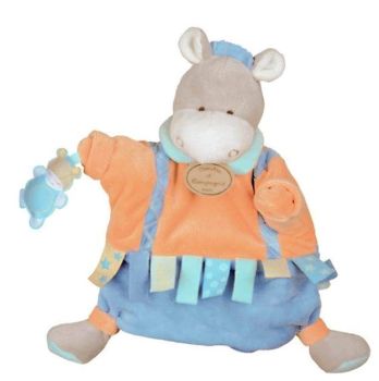 DC2348 - Marionnette Âne avec étiquette bleu