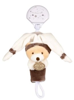 DC2509OURSMARR - Attache-sucette - Ours marron et beige