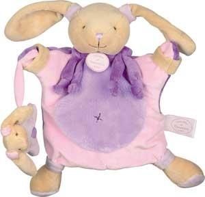DC2571 - Marionnette lapin microfibre Violet 25 cm