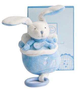 DC2576LAPINBLEU - Boîte à musique cueillettes - Lapin bleu