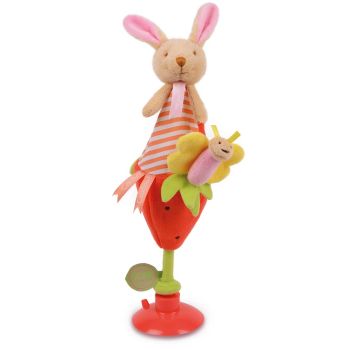 DC2675LAPINFRAISE - Marionnette Marotte - Lapin Fraise