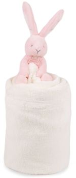 DC2755 - Plaid douceur et petit lapin Rose - 100 x 70cm