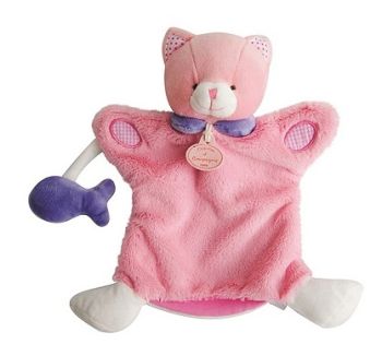 DC2900CHAT - Marionnette Chat Choupidoudou Rose 22 cm
