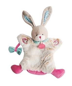 DC2900LAPINRO - Marionnette Lapin Choupidoudou Rose 22 cm