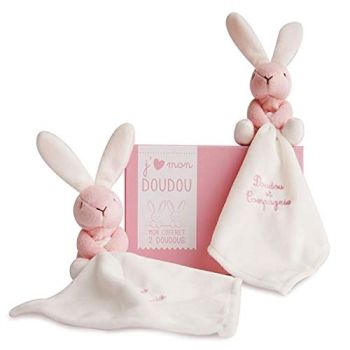 DC2917LAPIN - Coffret Duo rose - 2 Lapins