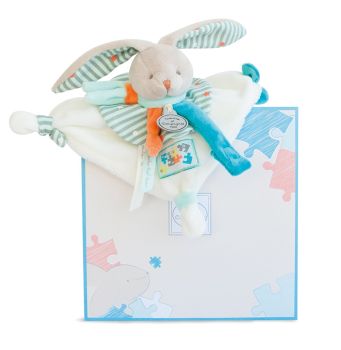 DC2984 - LAPIN HAPPY - Doudou attache-sucette