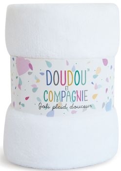 DC3033BLANC - Plaid douceur - Blanc - 100 x 70 cm