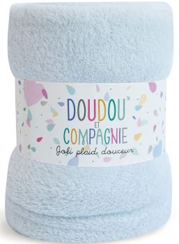 DC3033BLEU - Plaid douceur - Bleu - 100 x 70 cm