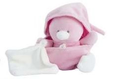 DC3107-ROSE - POUSSIN avec doudou – Rose
