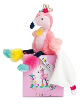 DC3281 - FLAMANT ROSE - Pantin avec doudou