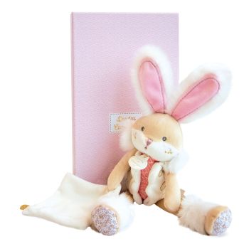 DC3486 - Lapin de sucre rose - pantin avec doudou