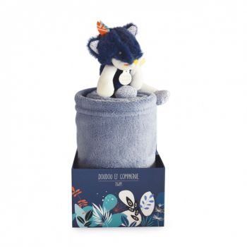 TIWIPI LOUP - Plaid avec doudou
