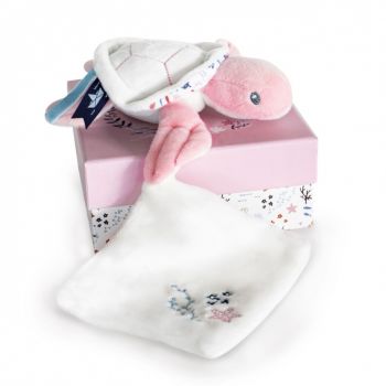 TORTUE avec doudou - Rose