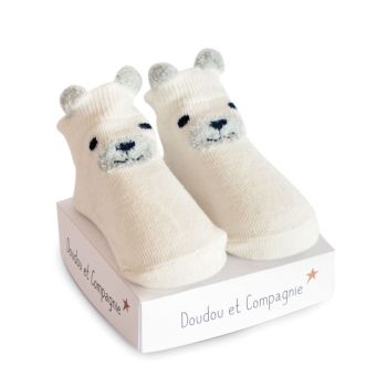 DC3705-03 - Chaussette de naissance petites oreilles - Ours