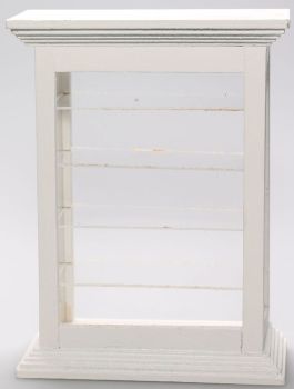 Vitrine miniature 4 étagères pour maison de poupée dimension L10 x P4,5 x H13,5 cm