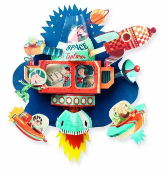 DJE04921 - Tableau Pop-up - Navette Spatiale