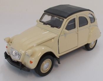 WEL2CVSANSBOITED - CITROEN 2CV crème modèle à friction vendue sans boite