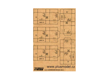 PLS009 - 5 cartons miniatures de l'US army à assembler pour diorama dimensions d'un carton 2 x 2 x 1cm