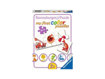 RAV03007 - Mes premiers puzzles - 6 puzzles 4 pièces - Toutes mes couleurs