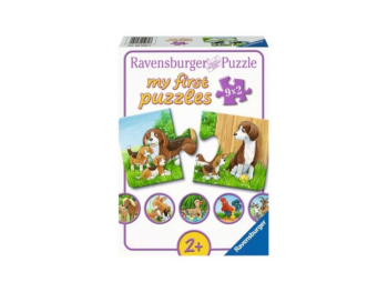 RAV05072 - Mes premiers puzzles - 9 Puzzles 2 pièces - Familles d'animaux de la ferme