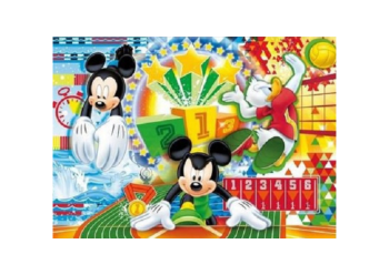 CLE22222-4 - Puzzle 15 Pièces Mickey et ses amis aux jeux Olympiques