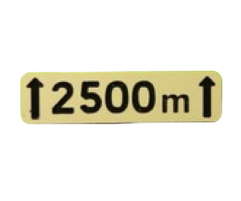 MCD-028 - Panonceau signalisation Sur 2500m - En kit