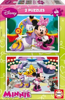 EDU15136 - 2 Puzzles 48 Pièces DISNEY - Minnie avec ses amis
