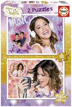 EDU16189 - 2 Puzzles 100 Pièces VIOLETTA 40 x 28 cm