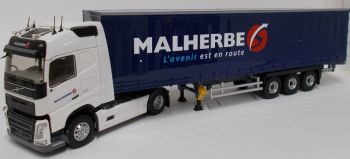 ELI115897 - VOLVO FH4 500 Globetrotter 4x2 avec remorque bachée Tautliner transport Malherbe