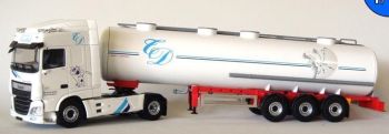 ELI116175 - DAF XF Euro 6 Space cab 4x2 avec semi citerne alimentaire 3 essieux DALLET