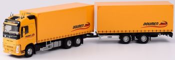 ELI116403 - VOLVO FH4 500 porteur baché 6x2 et remorque transport DOUMEN