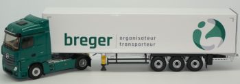 ELI116468 - MERCEDES BENZ Actros 2 Streamspace 4x2 et remorque caisse rigide transport BREGER