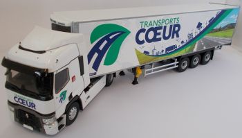 ELI116513 - RENAULT T460 4x2 et remorque frigo LAMBERET transport Coeur