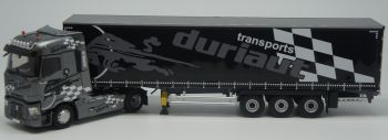 ELI116514 - RENAULT T 520 4x2 et remorque bachée TAUTLINER transport Duriaut