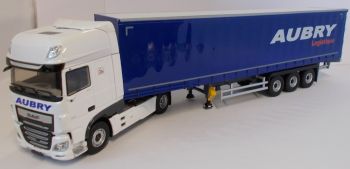 ELI116618 - DAF XF 480 Super Space Cab 4x2 et remorque bachée transport Aubry Logistique
