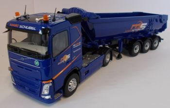 ELI116622DEFECT - VOLVO FH4 500 4x2 et remorque benne basculante transport MARC SCHUBEL porte de la benne ne ferme pas et éclat de peinture sur la benne