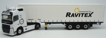 ELI116656 - VOLVO FH4 500 Globetrotter 4x2 et remorqe bachée Tautliner transport Ravitex