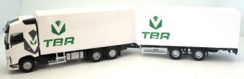 ELI116684 - VOLVO FH4 500 6x2 porteur caisse rigide et remorque 2 essieux transports TBR limité à 100 exemplaires