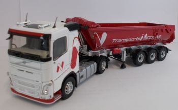 ELI116691 - VOLVO FH4 500 4x2 toit bas et remorque benne transports Nicolas