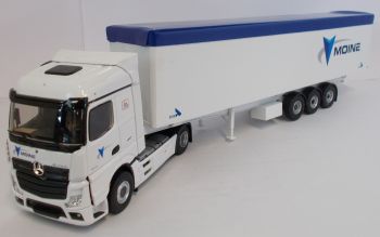 ELI116695 - MERCEDES BENZ Actros 5 1845 4x2 et benne céréalière Stas transport Moine