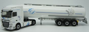 ELI116699 - DAF XF 530 Space cab My 2017 4x2 et remorque citerne alimentaire transports Dallet