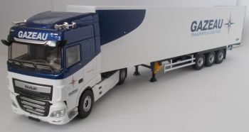 ELI116757 - DAF XF Space Cab MY 2017 4x2 et remorque caisse rigide transports Gazeau