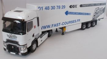 ELI116793 - RENAULT T520 4x2 et remorque caisse rigide Transports FAST COURSES