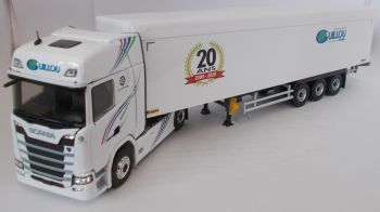 ELI116796 - SCANIA S500 4x2 et remorque à fond mouvant Transports GUILLOU